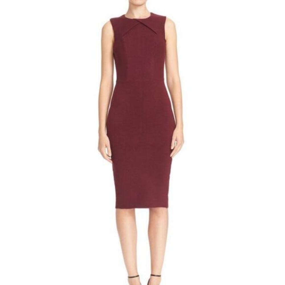 Ted Baker Wine Sleeveless Bodycon Midi Dress